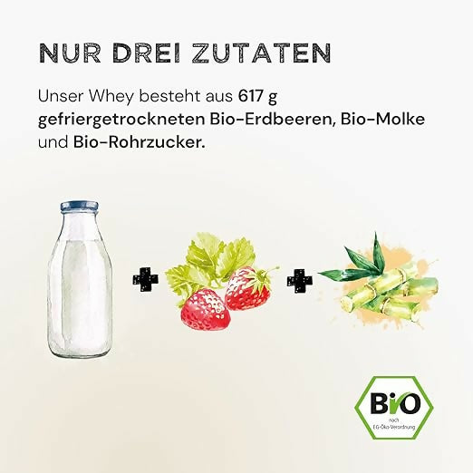 Harvest Republic - Bio Whey Protein Pulver (Erdbeere, Schoko, Vainille, Wildheidelbeere, Banane) - 750g