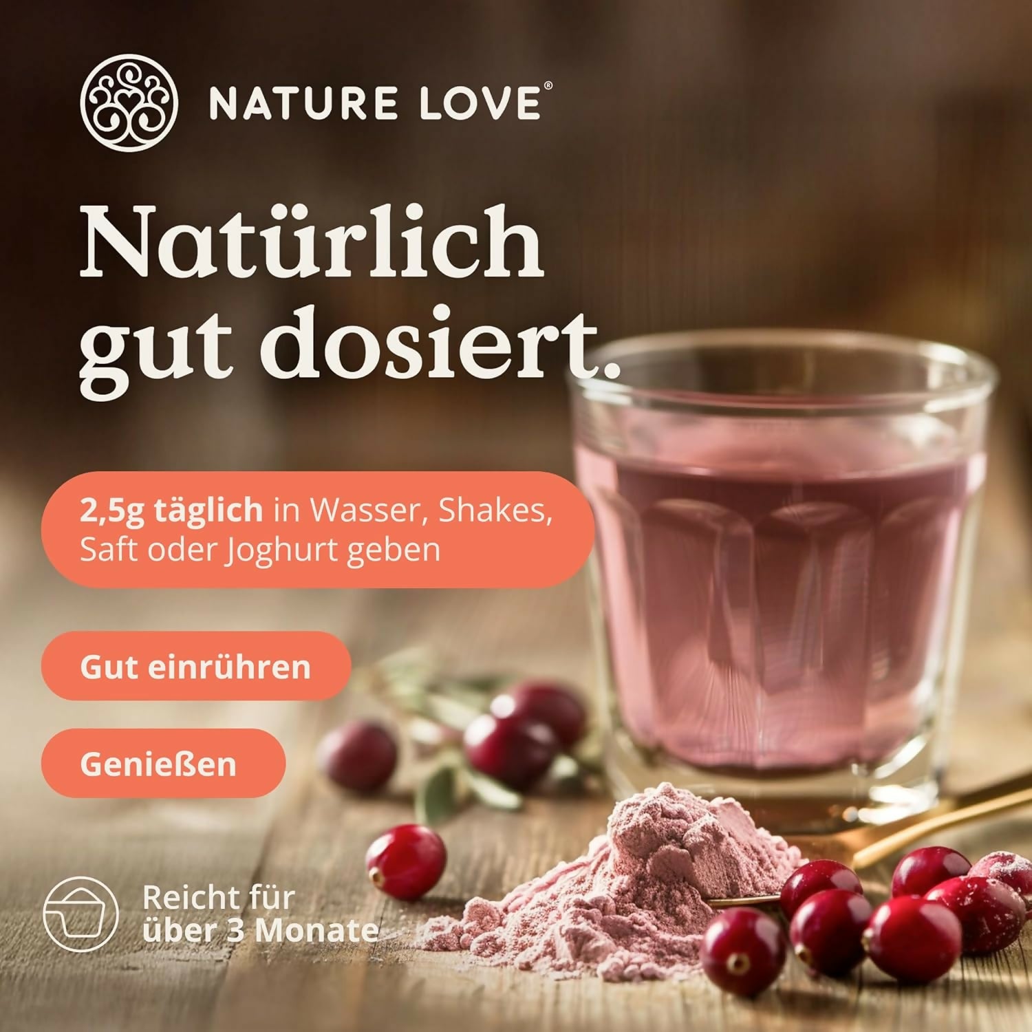 Nature Love - D-Mannose mit Cranberry - 250g