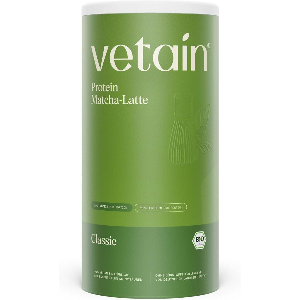 Vetain - Vegan Protein Pulver (Vanille, Haselnuss, Iced Coffee, Matcha-Latte, Zimt, Waldbeere, Schokolade) - 600g