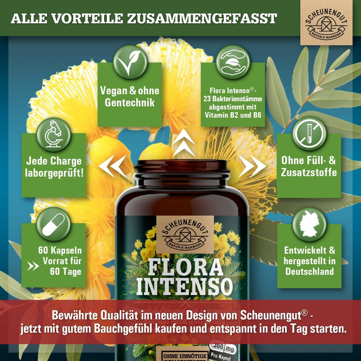Scheunengut - Flora Intenso - 60 Kapseln