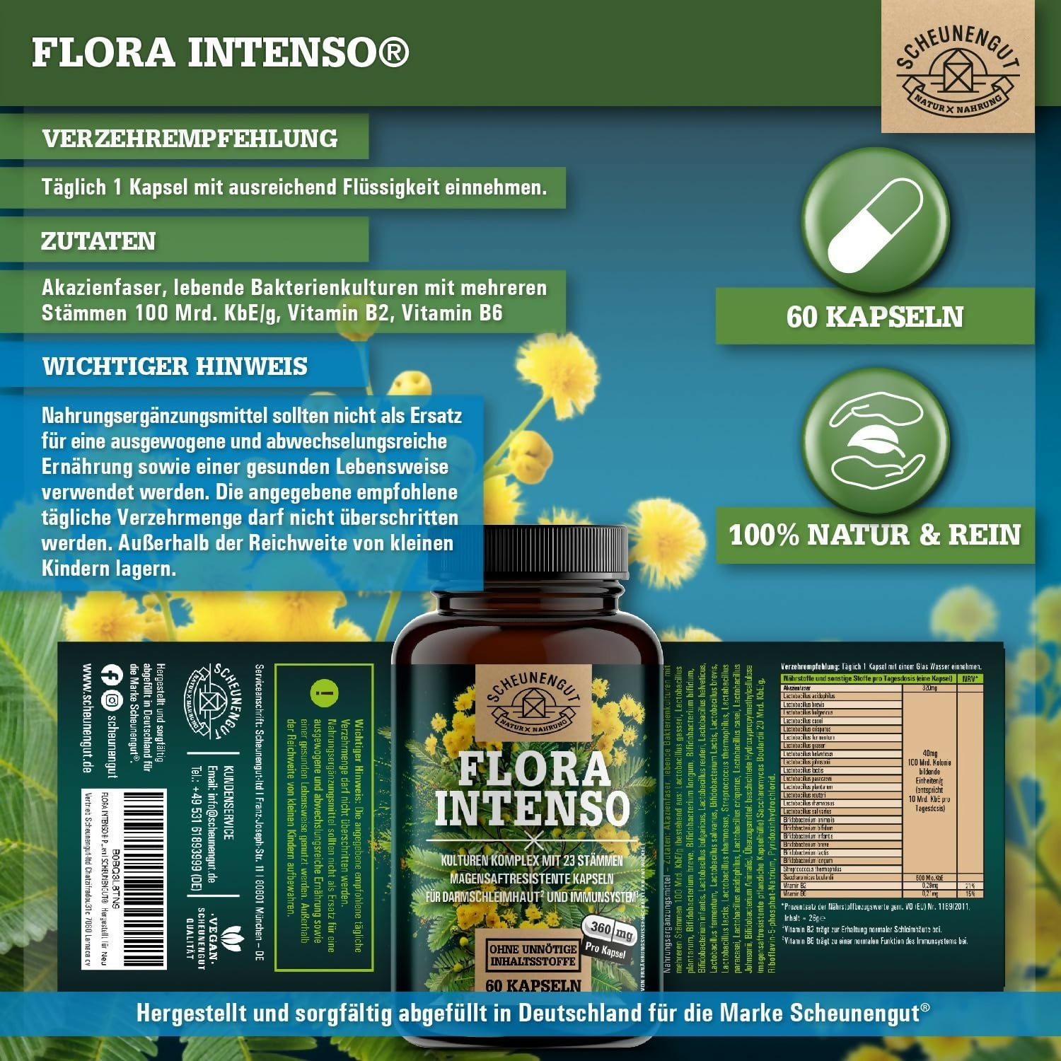 Scheunengut - Flora Intenso - 60 Kapseln