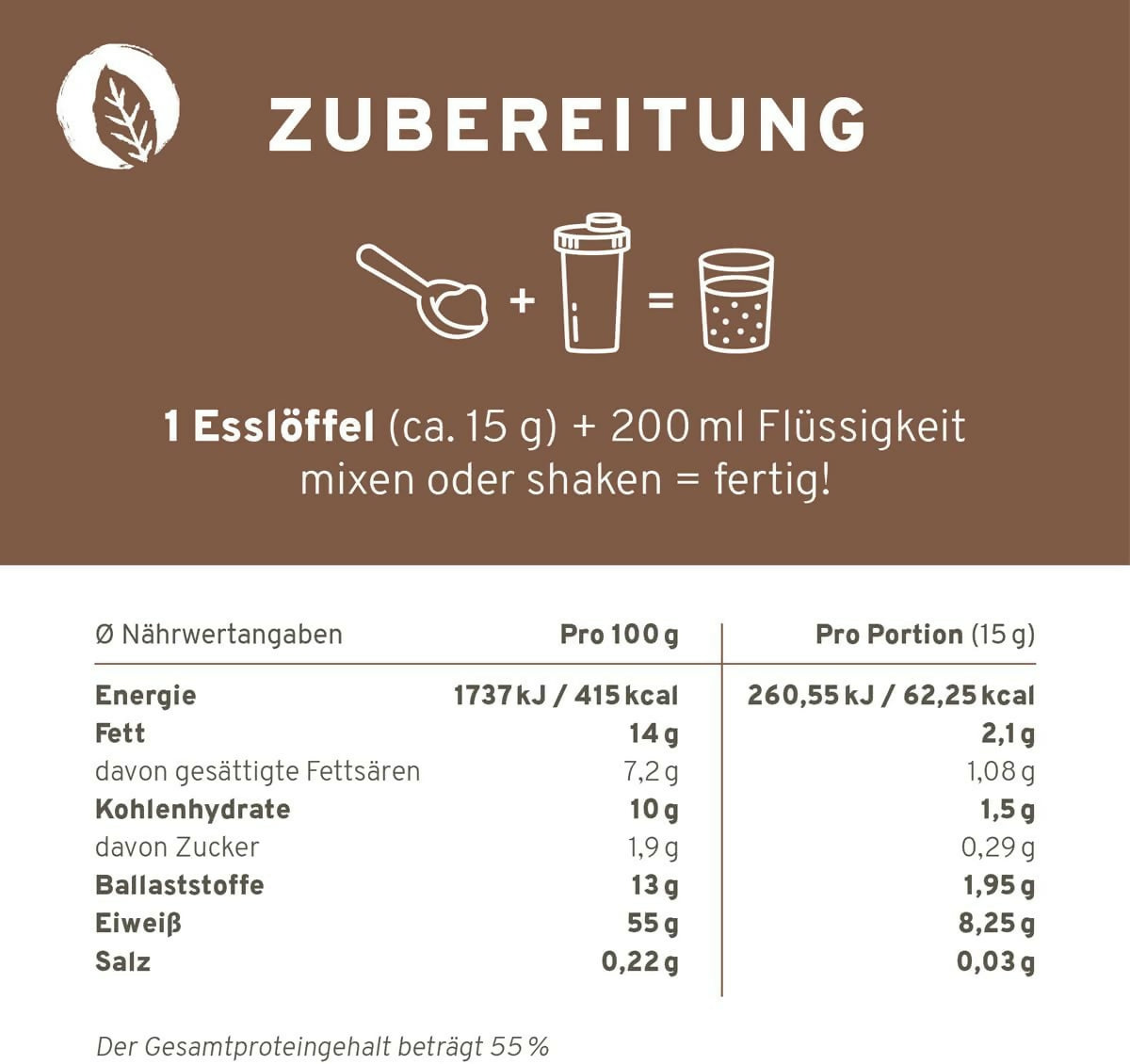 InnoNature - Veganer Protein Mix Schokolade - 450g