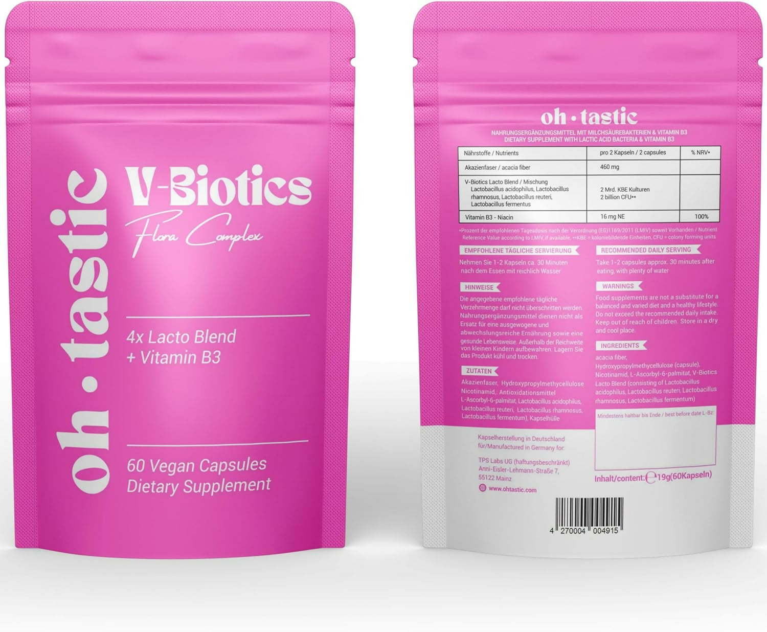 Oh tastic- V-Biotics Flora Complex - 60 Kapseln