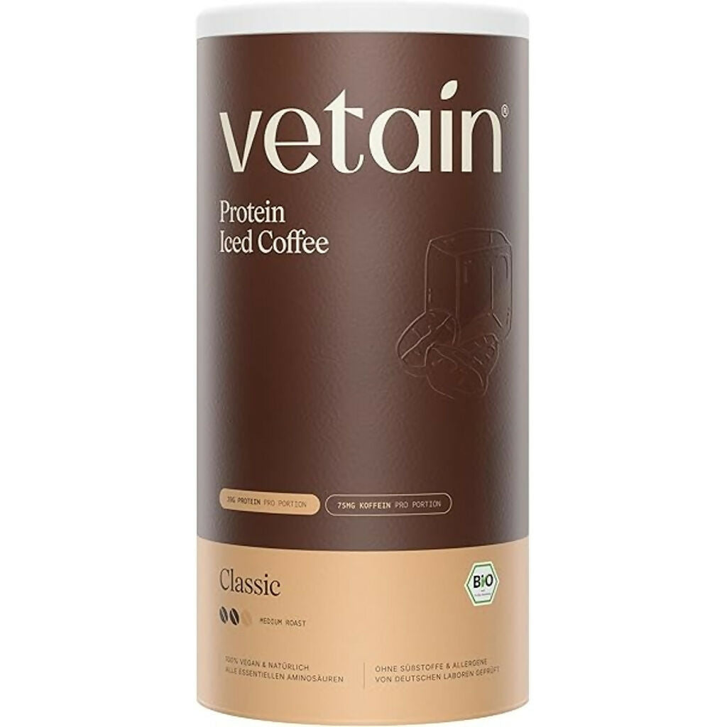 Vetain - Vegan Protein Pulver (Vanille, Haselnuss, Iced Coffee, Matcha-Latte, Zimt, Waldbeere, Schokolade) - 600g