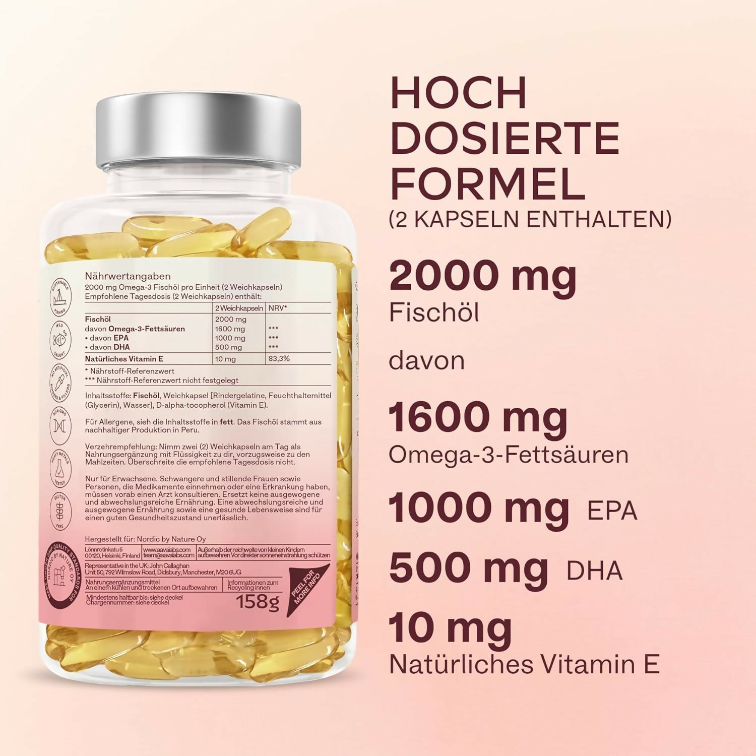 Aavalabs - Omega 3 - 120 Kapseln