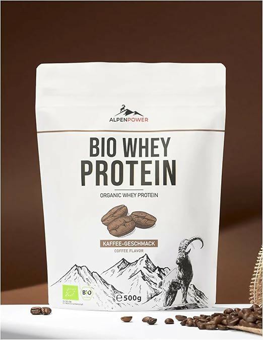 AlpenPower - Bio Whey Protein (Kaffee, Zitrone, Apfelstrudel, Joghurt-Wildberry) - 500g