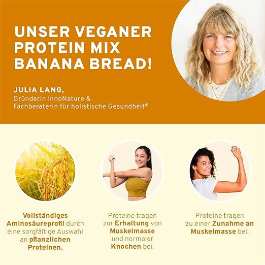 InnoNature - Bio Protein mix (Banana Bread, Erdbeere+Himbeere, Greens) - 450g