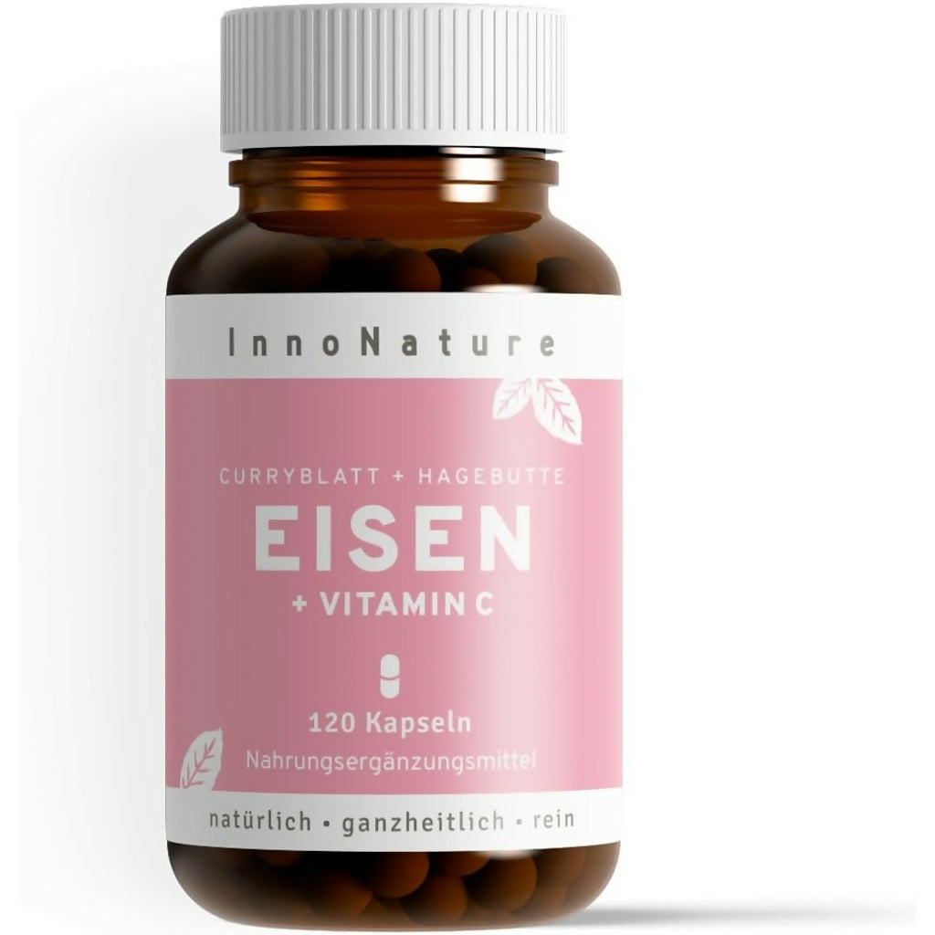 InnoNature - Natürliches Eisen + Vitamin C - 120 Kapseln
