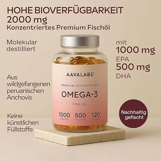 Aavalabs - Omega 3 - 120 Kapseln