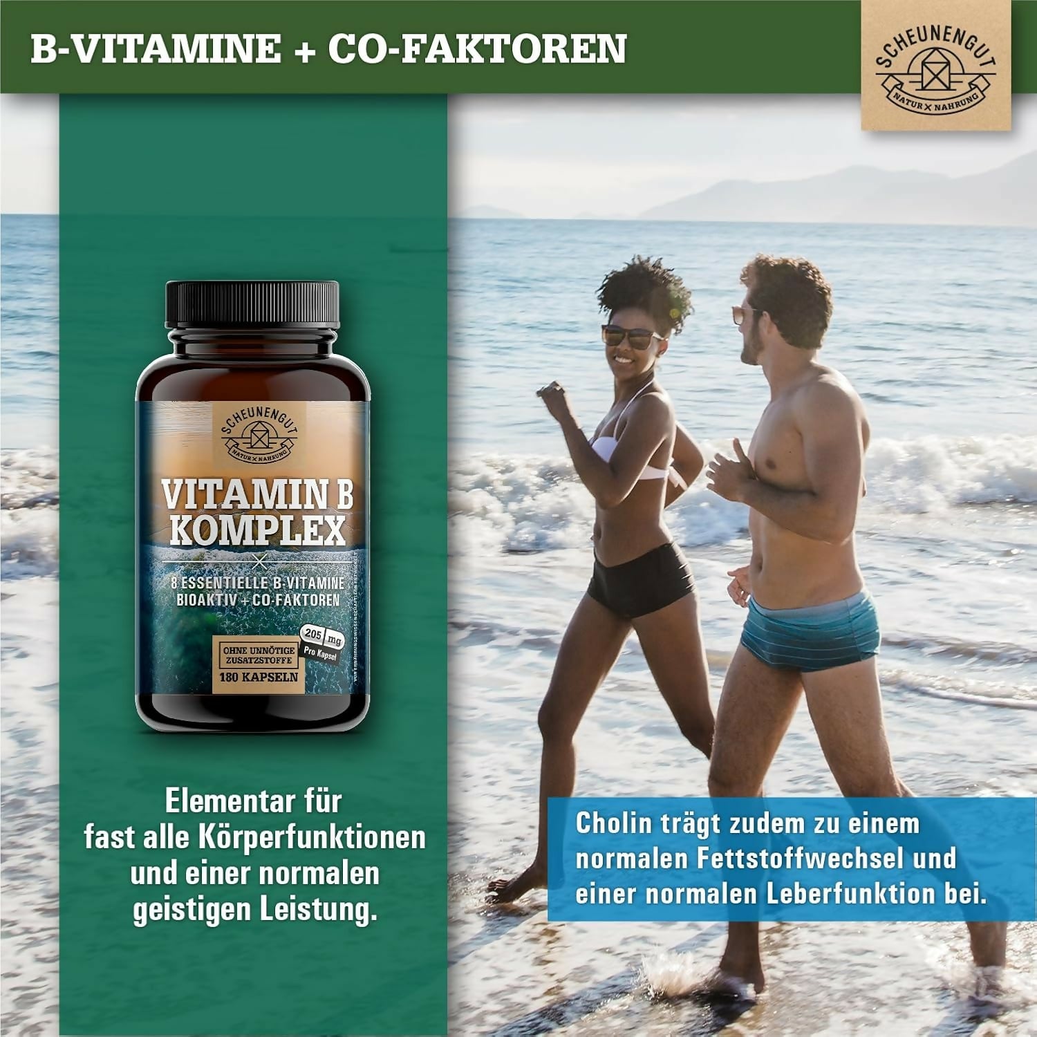 SCHEUNENGUT - Vitamin B - 180 Kapseln