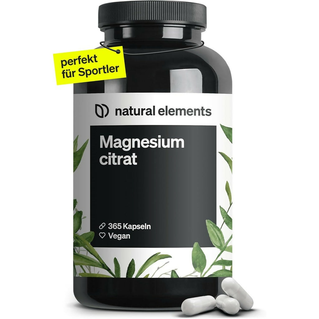 Natural Elements - Magnesiumcitrat - 365 Kapseln