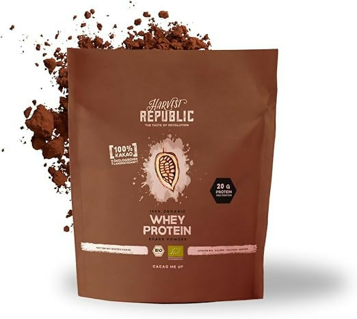 Harvest Republic - Bio Whey Protein Pulver (Erdbeere, Schoko, Vainille, Wildheidelbeere, Banane) - 750g