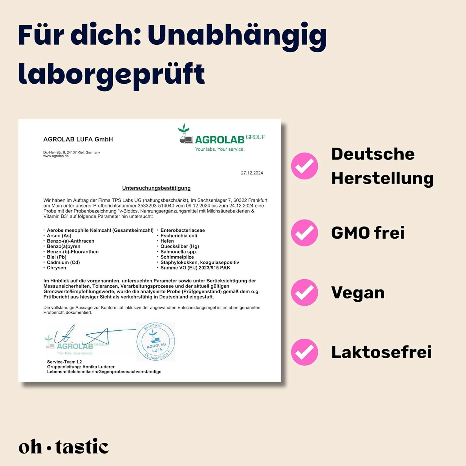 Oh tastic- V-Biotics Flora Complex - 60 Kapseln