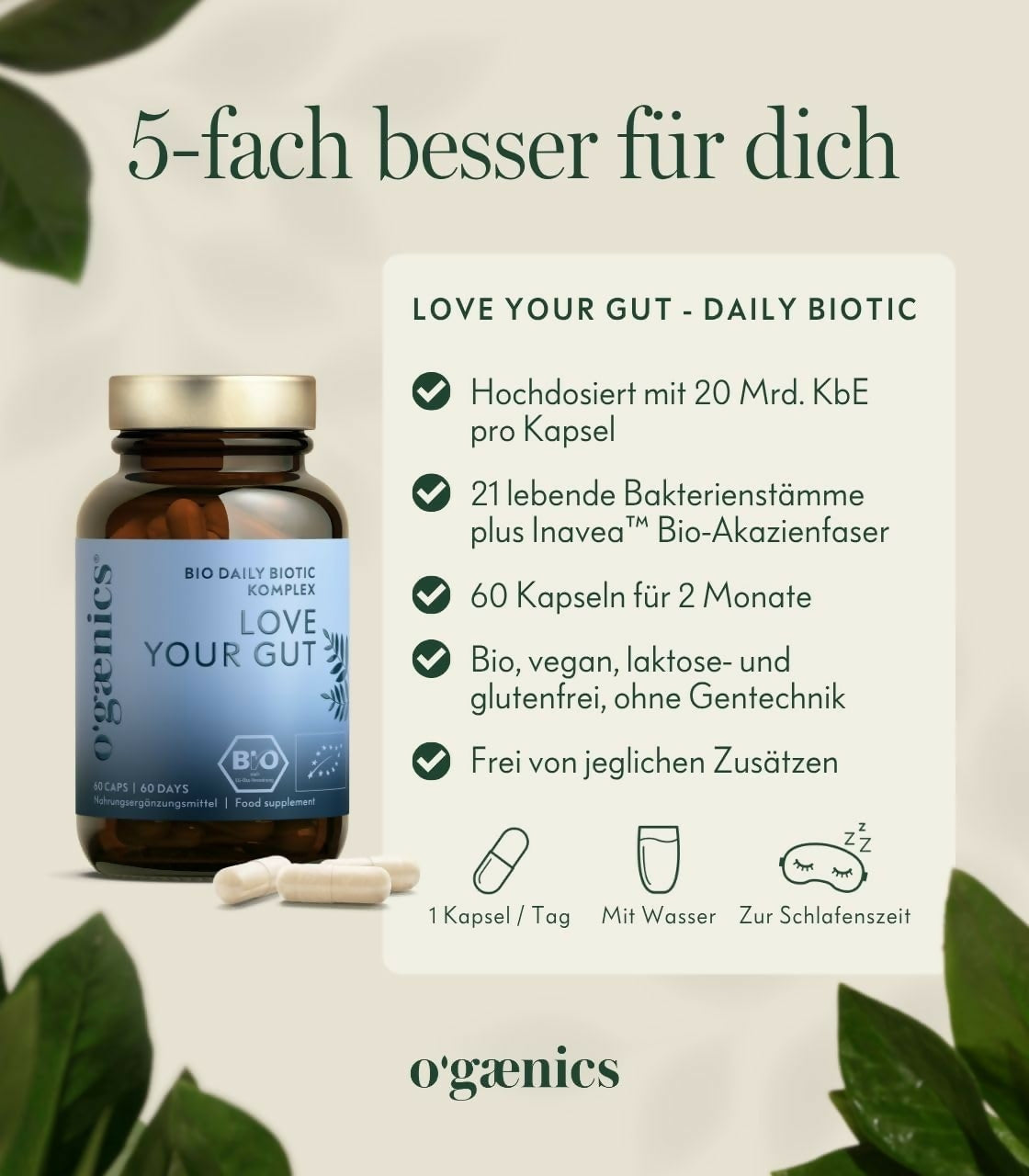 Oeganics - Love your gut - 60 Kapseln